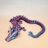 Crystal Dragon 3D-Printed, 3D Dragon,Flexible Articulated Dragon, 3D Printed Gift for Festival,Home Decoration, Executive Desk Decorations (Blue-Rosered, 30 Inches) view 1