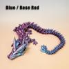 Crystal Dragon 3D-Printed, 3D Dragon,Flexible Articulated Dragon, 3D Printed Gift for Festival,Home Decoration, Executive Desk Decorations (Blue-Rosered, 30 Inches) view 2