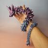 Crystal Dragon 3D-Printed, 3D Dragon,Flexible Articulated Dragon, 3D Printed Gift for Festival,Home Decoration, Executive Desk Decorations (Blue-Rosered, 30 Inches) view 4