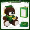 2 Sets Bear with Graduation Cap Toys Class of 2026 Graduation Plush Stuffed Teddy Bear Animal Dog Graduation Cap and Gown with Greeting Card and Bag for Graduation Day Gift(Green Graduation Bear) view 2