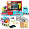 Kids Cash Register with Scanner and Sound, Microphone, Shopping Basket, 52 Shop Accessories, Role-Play Toys for Children, Play Money, Children's Cash Register (Blue) view 1