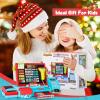 Kids Cash Register with Scanner and Sound, Microphone, Shopping Basket, 52 Shop Accessories, Role-Play Toys for Children, Play Money, Children's Cash Register (Blue) view 2