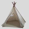 ABULU Large Canvas Teepee Play Tent - The Indian Inspired Play Tent with a Convenient Carry Case and Sturdy 5 Poles Design (White) view 2