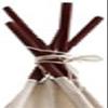 ABULU Large Canvas Teepee Play Tent - The Indian Inspired Play Tent with a Convenient Carry Case and Sturdy 5 Poles Design (White) view 3