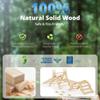 BlueWood 10-in-1 Pikler Triangle Set, Toddler Climbing Toys Indoor, Montessori Climber, Baby Jungle Gyms with Arch, Extra Rope Ladder & Footprint Balance Beam - Natural Rustic view 2