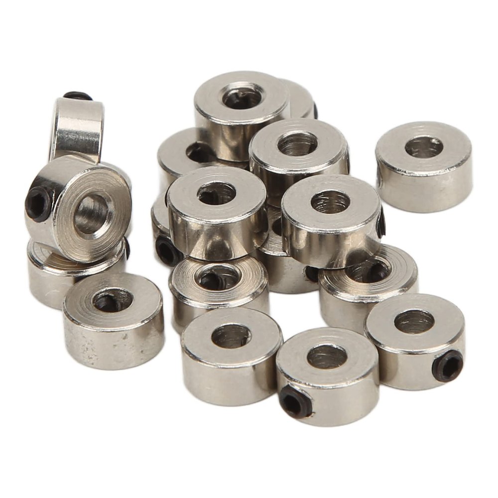 20Pcs RC Plane Landing Gear Stopper Set Wheel Collar Stainless Steel Model Aircraft Parts