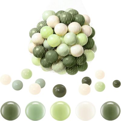 FHRILEK Ball Pit Balls, Plastic Balls for Toddlers, Kid's Birthday & X-mas Gift, for Indoor Playpens/Party Decorations/Amusement Activities(170 Count & 4 Colors, 2.17 Inch)