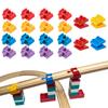 Wooden Train Track Accessories, 20 pcs Wooden Track Connector, Compatible with All Major Brands Wood Train Track, Christmas Birthday Gift for Boys Girls, Train Toys Expansion Pack for Kids Ages 3+ view 1