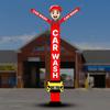 20ft Car Wash Air Inflatable Dancer Tube Man with Car Sign | Eye-Catching Weatherproof Wacky Waving Puppet for Outdoor Advertising & Boosting Foot Traffic Car Wash Businesses (Without Blower) (Red) view 3