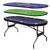 8 Player Poker Table with 2 Interchangeable Game mats, Texas Holdem Poker and Blackjack, Collapsible Casino Table with Padded Rails and XXL Cup Holders for Wine and Whiskey Glasses, (71 in) view 1