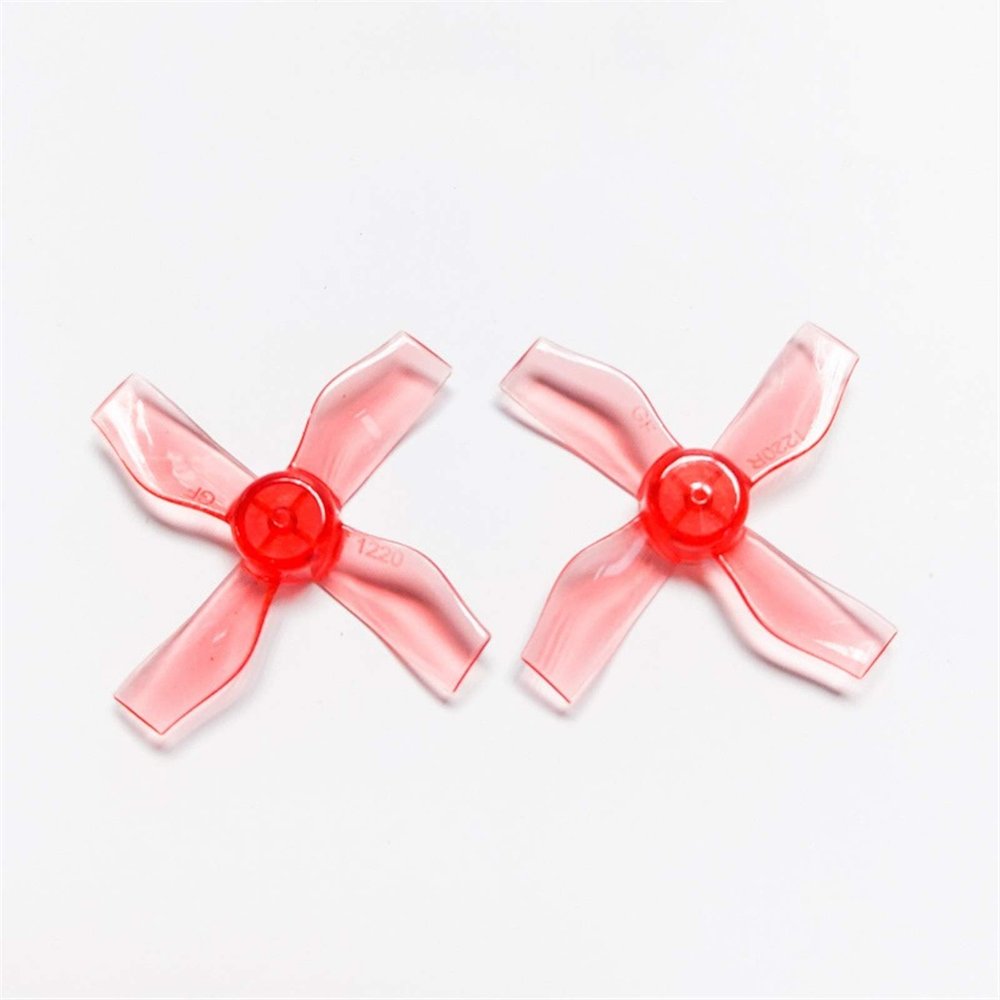 16 Pcs / 8 Pair Drone Propeller Compatible With 1220 31mm 0.8mm/1mm Hole 4-blade Propeller PC CW CCW Props 0703-1103 Electric Motors Compatible With FPV Micro Drone Replacement Blades(8Pairs Red 1mm)
