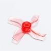 16 Pcs / 8 Pair Drone Propeller Compatible With 1220 31mm 0.8mm/1mm Hole 4-blade Propeller PC CW CCW Props 0703-1103 Electric Motors Compatible With FPV Micro Drone Replacement Blades(8Pairs Red 1mm) view 2