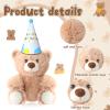 HyDren 12 Sets Adopt a Pet Party Favors Includes 10 Inch Mini Plush Stuffed Animals Set Birthday Hats Adoption Cards with Bags for Adopt a Pet Party Birthday Supplies Gifts Operation Christmas Bulk view 2