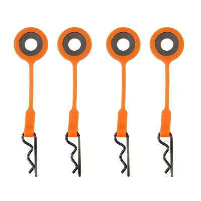for Arrma for Senton for Granite for Typhon for Traxxas for Slash 1/10 4Pcs Silica Gel Car Body Clip Retainer Shell Fixed Buckle RC Car Repair Kit(Orange)