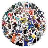 100PCS American Football Stickers for Rugby Team Fans,Vinyl Waterproof Stickers for Water Bottles Teens Boys Luggage Motorcycle Snowboard,Football Gift for Boys Girls Teens Adult view 1