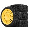 1/10 RC On-Road tires 68mm Rally Car Tire and Plastic Wheels 12mm Hex good drifting power for 1/10 RC On-Road Touring Drift Car HPI Kyosho FAZER MK2 HSP Tamiya XV01 TT01%t054+1 (Yellow) view 1