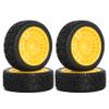 1/10 RC On-Road tires 68mm Rally Car Tire and Plastic Wheels 12mm Hex good drifting power for 1/10 RC On-Road Touring Drift Car HPI Kyosho FAZER MK2 HSP Tamiya XV01 TT01%t054+1 (Yellow) view 2