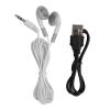 Portable Digital Music Media Player MiniMP3 BackClip Player with Earphone and USB Cable with Builtin Memory Expansion Supports to 8gb Slot Your on (Silver) view 3