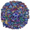 100 Pcs Cool Neon Sign Vinyl Stickers,Waterproof Vinyl Stickers for Water Bottle Laptop Phone Case Guitar Skateboard Helmet Bike School Carnival Party Favors Supplies,Fashion Interesting Kids Teens view 1