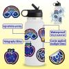 100 Pcs Cool Neon Sign Vinyl Stickers,Waterproof Vinyl Stickers for Water Bottle Laptop Phone Case Guitar Skateboard Helmet Bike School Carnival Party Favors Supplies,Fashion Interesting Kids Teens view 2