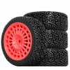1/10 RC On-Road tires 68mm Rally Car Tire and Plastic Wheels 12mm Hex good drifting power for 1/10 RC On-Road Touring Drift Car HPI Kyosho FAZER MK2 HSP Tamiya XV01 TT01%t054+1 (Red) view 1