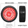 1/10 RC On-Road tires 68mm Rally Car Tire and Plastic Wheels 12mm Hex good drifting power for 1/10 RC On-Road Touring Drift Car HPI Kyosho FAZER MK2 HSP Tamiya XV01 TT01%t054+1 (Red) view 3