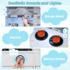 HONEY JOY Kids Kitchen Playset, 2-Piece Modular Toy Kitchen Set with Lights, Refrigerator & Ice Maker, Cookware, Storage Cabinet, Water Circulation, Large Wooden Play Kitchen for Toddlers (Gray) view 4