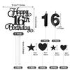 16th Birthday Cake Decoration, 16th Number Birthday Candle Insert Glitter Cake Toppers Suitable for Banquet Party Holiday Cake Decoration Anniversary view 2