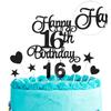 16th Birthday Cake Decoration, 16th Number Birthday Candle Insert Glitter Cake Toppers Suitable for Banquet Party Holiday Cake Decoration Anniversary view 4