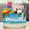 RPWOBBYQ Summer Beach Palm Trees Storage Boxes Theme Storage Nursery Baskets with Handle Closet Collapsible Organizer Shelf Bins for Book Cloth 15119.5 IN view 4