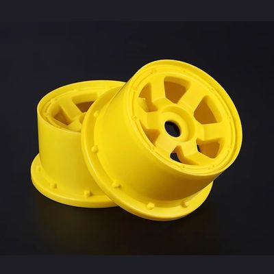 1 Pair Plastic Nylon Rear Wheel Rim Hub RC Replacement Parts for Rofun Rovan Baha Baja 1/5 5B 5T 5SC RC Car, Yellow