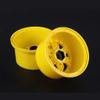 1 Pair Plastic Nylon Rear Wheel Rim Hub RC Replacement Parts for Rofun Rovan Baha Baja 1/5 5B 5T 5SC RC Car, Yellow view 2