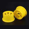 1 Pair Plastic Nylon Rear Wheel Rim Hub RC Replacement Parts for Rofun Rovan Baha Baja 1/5 5B 5T 5SC RC Car, Yellow view 3