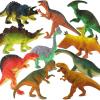 Zippytots Dinosaur Toys for Kids 3-5, 10 PCS Realistic Plastic Dinosaur Figure Toy Set Including T-Rex, Stegosaurus, Spinosaurus, Ideal Gift for Toddle view 1
