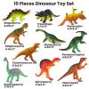 Zippytots Dinosaur Toys for Kids 3-5, 10 PCS Realistic Plastic Dinosaur Figure Toy Set Including T-Rex, Stegosaurus, Spinosaurus, Ideal Gift for Toddle view 2
