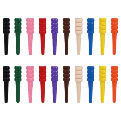 100pcs Cribbage Pegs, Wooden Cribbage Board Pins Fit 1/8 Inch Holes Replacement Tapered Game Pegs for Traditional Cribbage Board Game Accessories (10 Colors)
