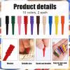 100pcs Cribbage Pegs, Wooden Cribbage Board Pins Fit 1/8 Inch Holes Replacement Tapered Game Pegs for Traditional Cribbage Board Game Accessories (10 Colors) view 3