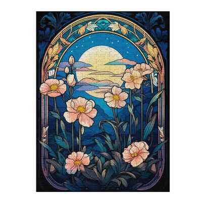 Stained Glass Puzzles for Adults 500 Pieces and Up Flowers Puzzle As Home Decor Flower Puzzles As Home Decor