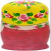 OUFEIJIA Stacking Dolls Russian Dolls Wood to Paint Stacking Red Russian Stacking Dolls with Peony Flower Pattern Yellow Nesting Dolls 7 Piece view 4