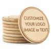 30 Custom Wood Drink Tokens, 40mm Drink Chips Double Sided Laser Engraved Your Logo and Text, Custom Wooden Drink Tokens for Bar, Party, Wedding, Game Night view 1