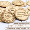 30 Custom Wood Drink Tokens, 40mm Drink Chips Double Sided Laser Engraved Your Logo and Text, Custom Wooden Drink Tokens for Bar, Party, Wedding, Game Night view 4