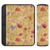 2 Pack Colorful Botanical Flowers Seat Belt Covers Cute Car Seat Strap Pads Car Seat Shoulder Strap Pads for Adults and Children view 2