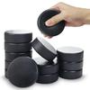 APUXXJUPA 12 Pcs Foam Hockey Pucks, Black Rubber Street Hockey Puck Mini Knee Hockey Balls for Indoor Outdoor Practice for Kids Adults, Diameter 3", Thickness 1" view 1