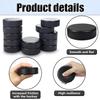 APUXXJUPA 12 Pcs Foam Hockey Pucks, Black Rubber Street Hockey Puck Mini Knee Hockey Balls for Indoor Outdoor Practice for Kids Adults, Diameter 3", Thickness 1" view 3