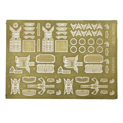 DIY Model Etching Parts 1/700 US Ship Modern Radar Alloy Etching Sheet