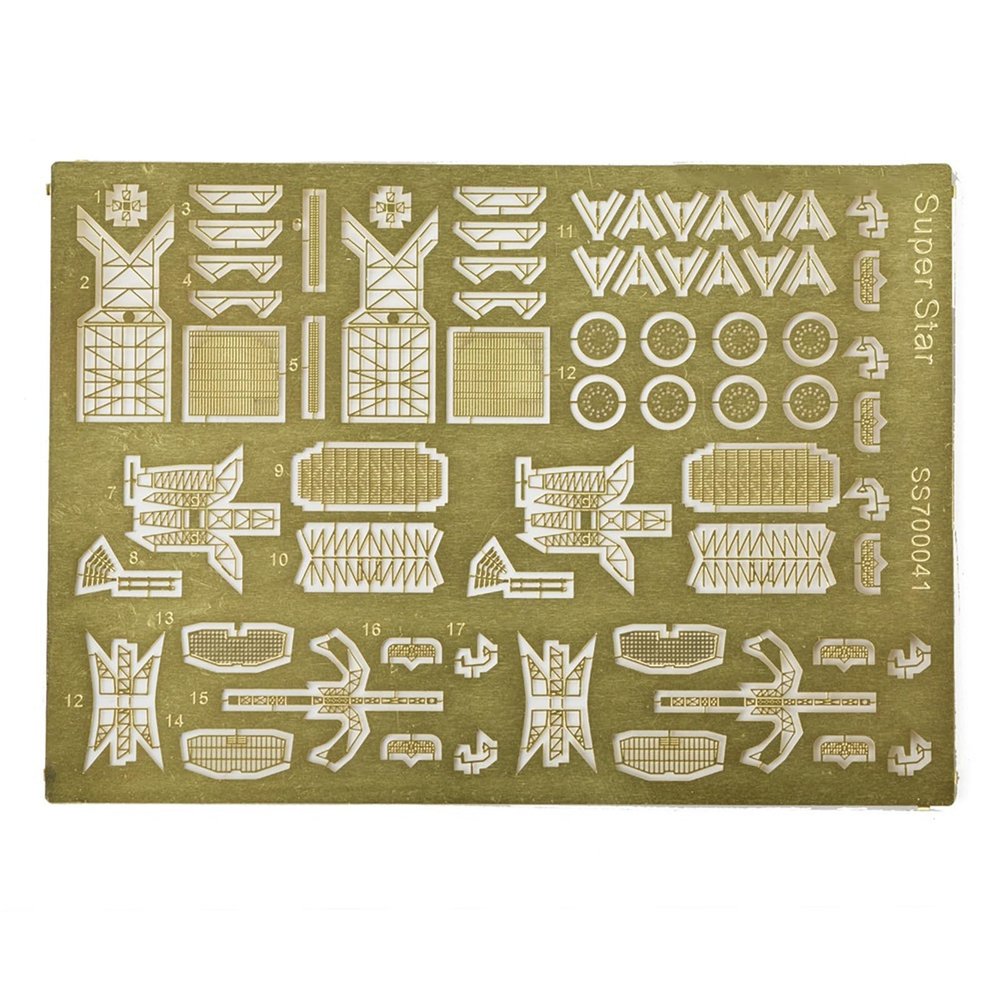 DIY Model Etching Parts 1/700 US Ship Modern Radar Alloy Etching Sheet