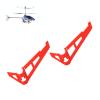 2Pcs RC Helicopter Tail Plastic Fine Details Remote Control Helicopter Tail Replacement for WLtoys K130 K200 Red view 2