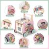 Gigglegems Wooden Baby Walker 4-in-1 with Push Walker Toys, Play Kitchen Accessories, Toddlers Montessori Sensory Toys, Walking Toys for Baby Girls Boys Learning to Walk view 3