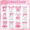 12 Pcs Pink Bow Party Honeycomb Centerpieces Pink Bow Table Centerpieces Coquette Theme Birthday Decorations Bow Party Decorations for Birthday Bridal Bachelorette Valentines Day Party Supplies view 4