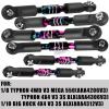hopsupRC RC Adjustable Turnbuckles Camber Links Steering Links Upgrades Part for 1/8 Typhon 4WD 3S MEGA 550 BLX,1/10 Big Rock 4X4 V3 3S BLX RC Car,Tie Rod Set Link Linkage Rod Adjustable,Color(6PCS) view 2